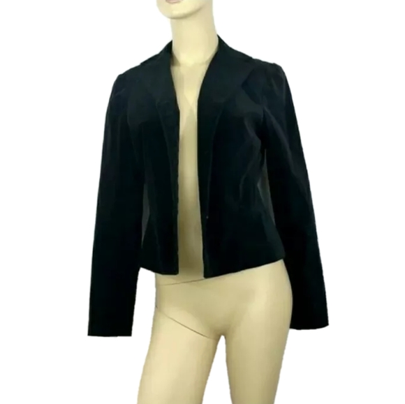 GAP Black Velvet Collared Jacket Size 6 - Picture 5 of 8